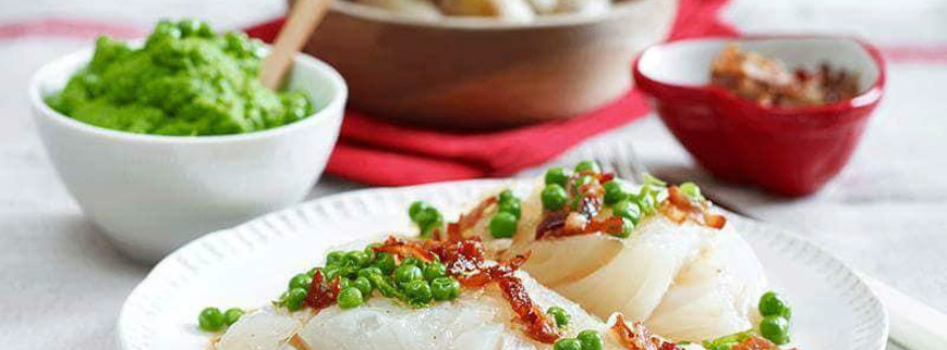 Fersk torsk med ertepure